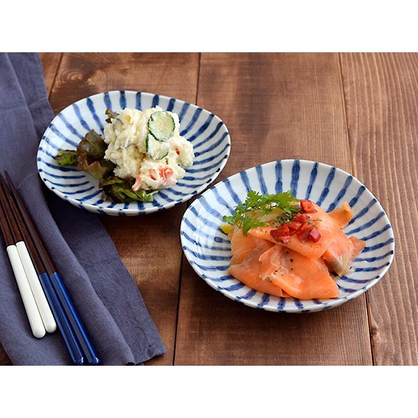 和食器 おしゃれ 三角5寸皿 染付け ダミ十草 プレート 皿 お皿 中皿 和