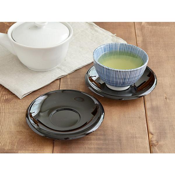 茶托 丸型12cm 黒【メール便対象】 茶たく ちゃたく コースター 茶器