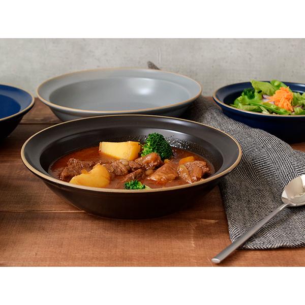 カレー＆パスタ皿 おしゃれ プレート 21cm エッジライン Edge line カレー皿 洋食器 皿 お皿 パスタ皿 食器 大皿 深皿 ...