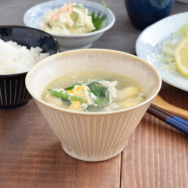 和食器 台形マルチボウル（SS）彫十草 ボウル 中鉢 丼ぶり 丼 どんぶり