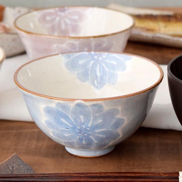 お茶碗 淡彩花 手描き一珍和食器 お茶わん ご飯茶碗 飯碗 ライスボウル