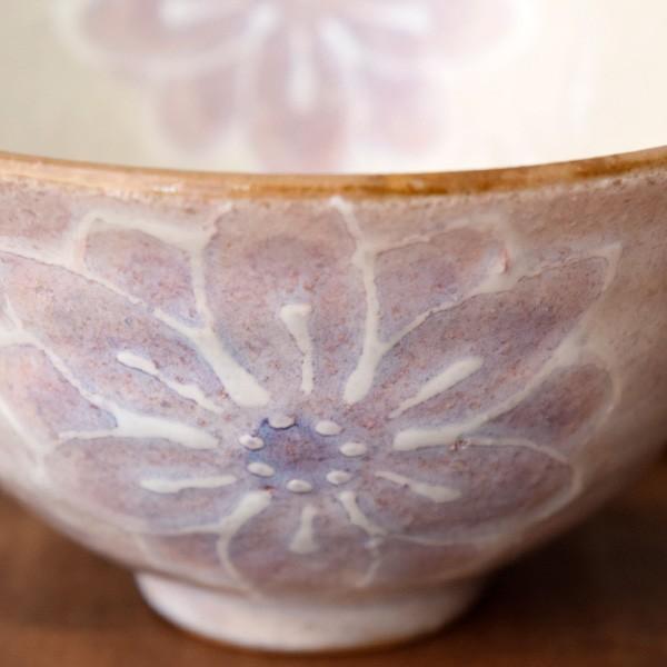 お茶碗 淡彩花 手描き一珍和食器 お茶わん ご飯茶碗 飯碗 ライスボウル