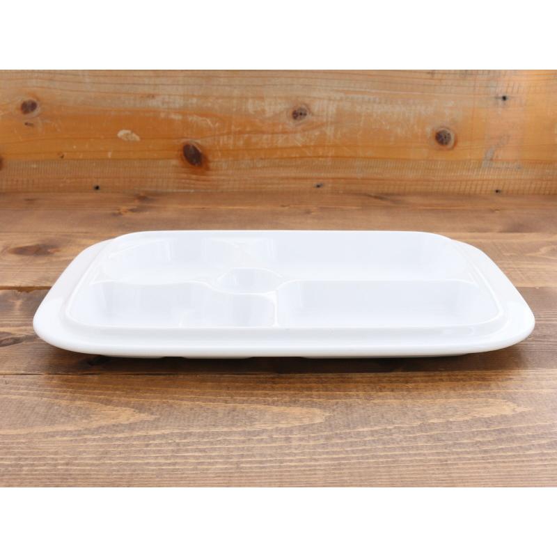 4つ仕切りプレート 31cm 白 アウトレットランチプレート プレート