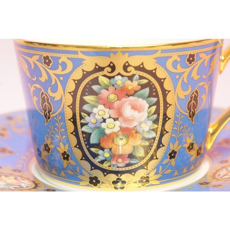 ノリタケ オマージュコレクション 青絵花文 カプチーノ碗皿 : 食器の