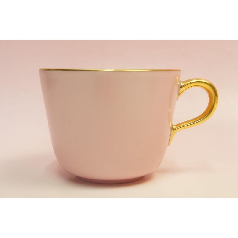 大倉陶園　モーニング碗皿（ピンク蒔き） |  | 02