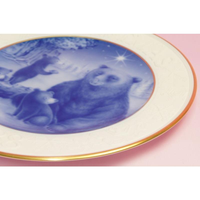 大倉陶園1988年クリスマスプレート「クマ」 : 食器のみつはた