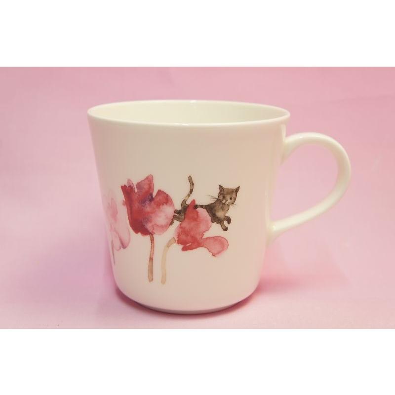 いわさきちひろ　シクラメンと猫　マグカップ | 