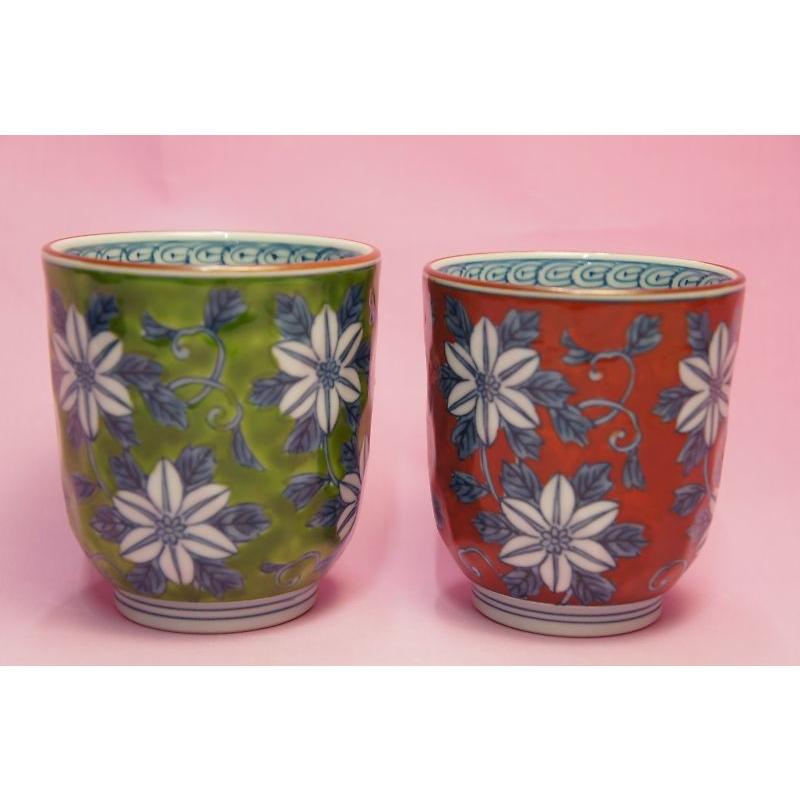 錦濃鉄仙花(鉄線花)　湯呑み | 