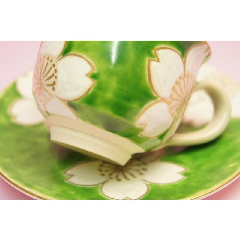 緑地白桜　コーヒー碗皿 |  | 02