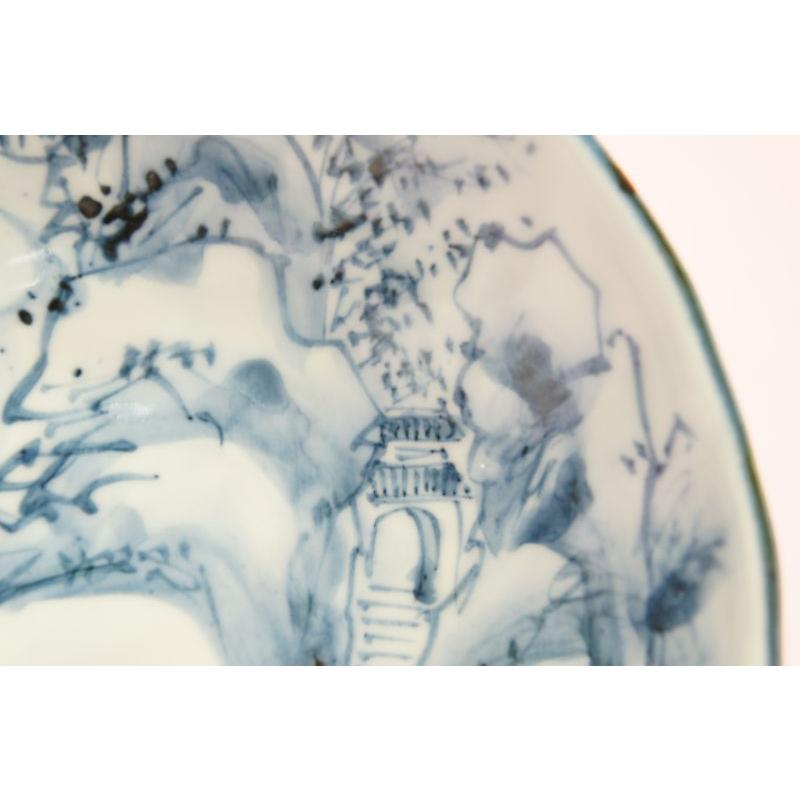 「送料無料・年末感謝」 六齋窯　村田幸之介　手捻り山水　7寸皿 【R6696307970】(24200円)