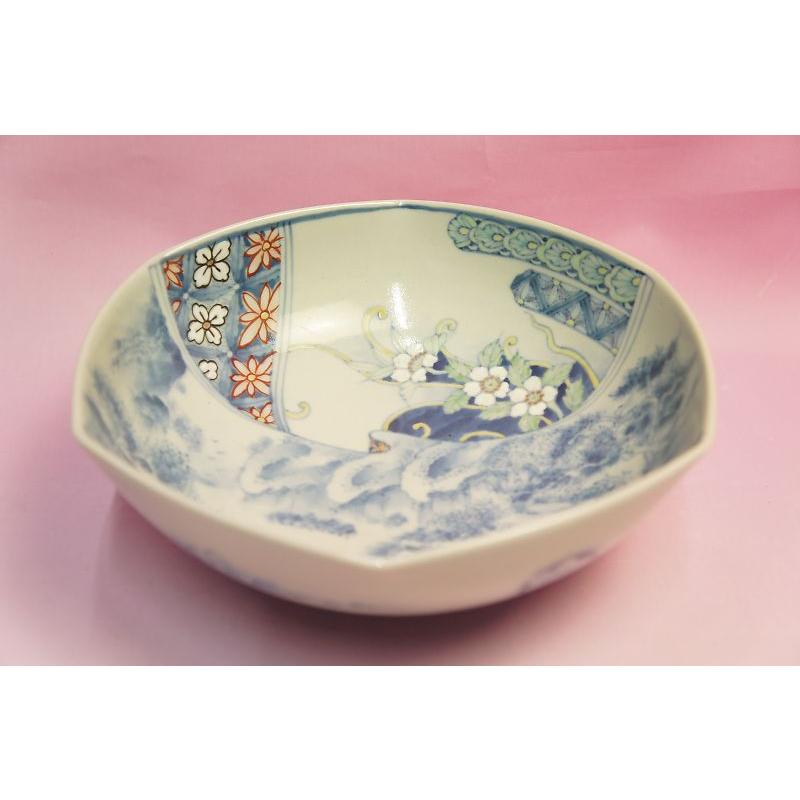 公式 食器のみつはた六代 佐藤走波 染錦草花紋山水 大鉢 zppsu.edu.ph