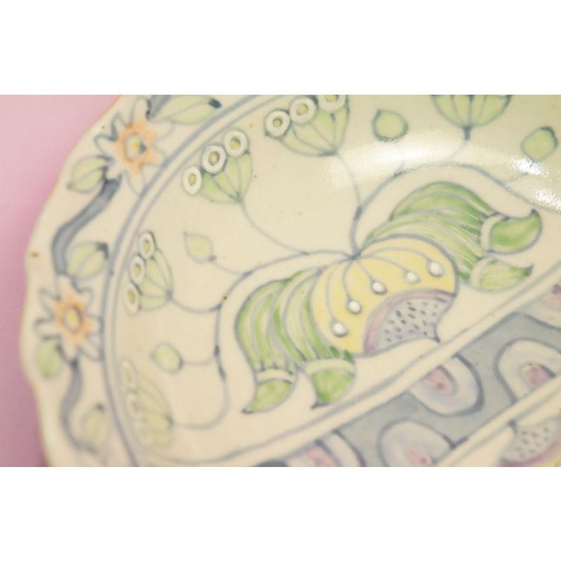 五代 佐藤走波 染錦中国少数民族絲綢 鉢 : 食器のみつはた