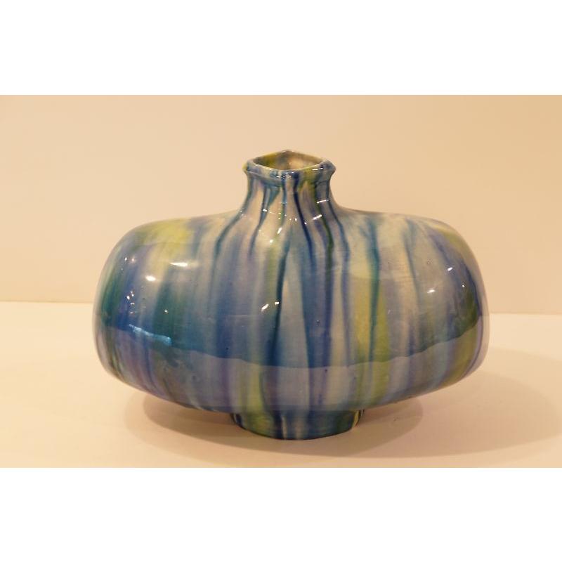 彩釉　花器（青） |  | 01