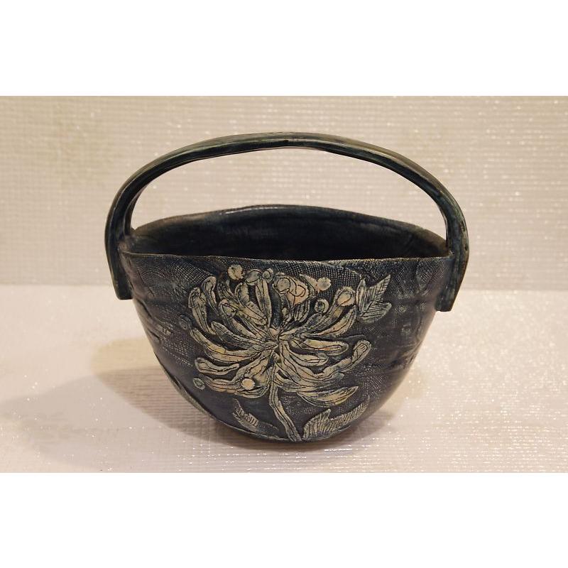 花布目　手付き花生 | 