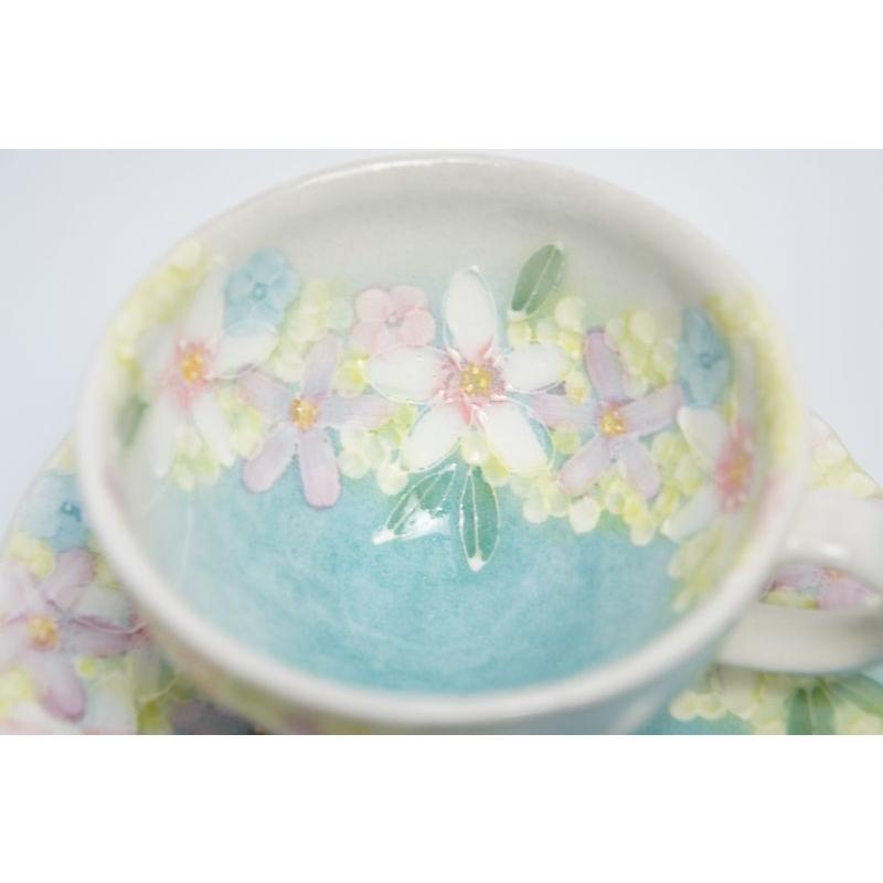 ゆずりは　薄紅花景色　碗皿 |  | 01