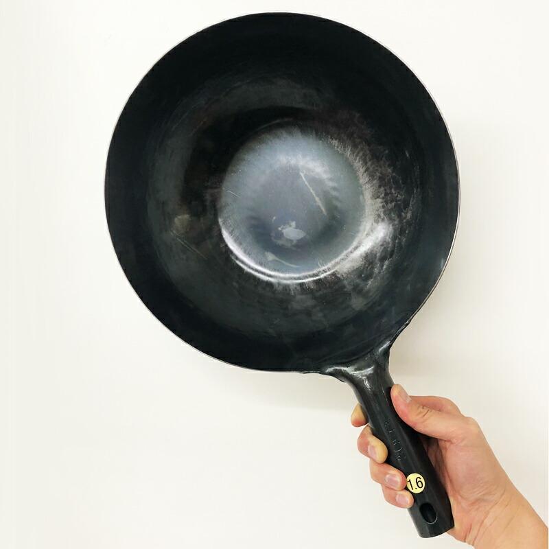 山田工業所 調理電磁器 IH対応 鉄 打出 片手 1.6mm 中華鍋 30cm 山田工業所 調理電磁器 IH対応 鉄 打出 片手 1.6mm 中華鍋 30cm