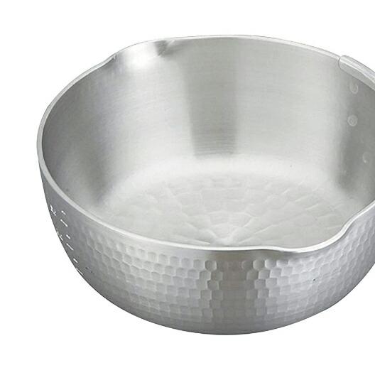 中尾アルミ 極厚 両口打出厚板深型雪平鍋 21cm 日本製 アルミ片手鍋