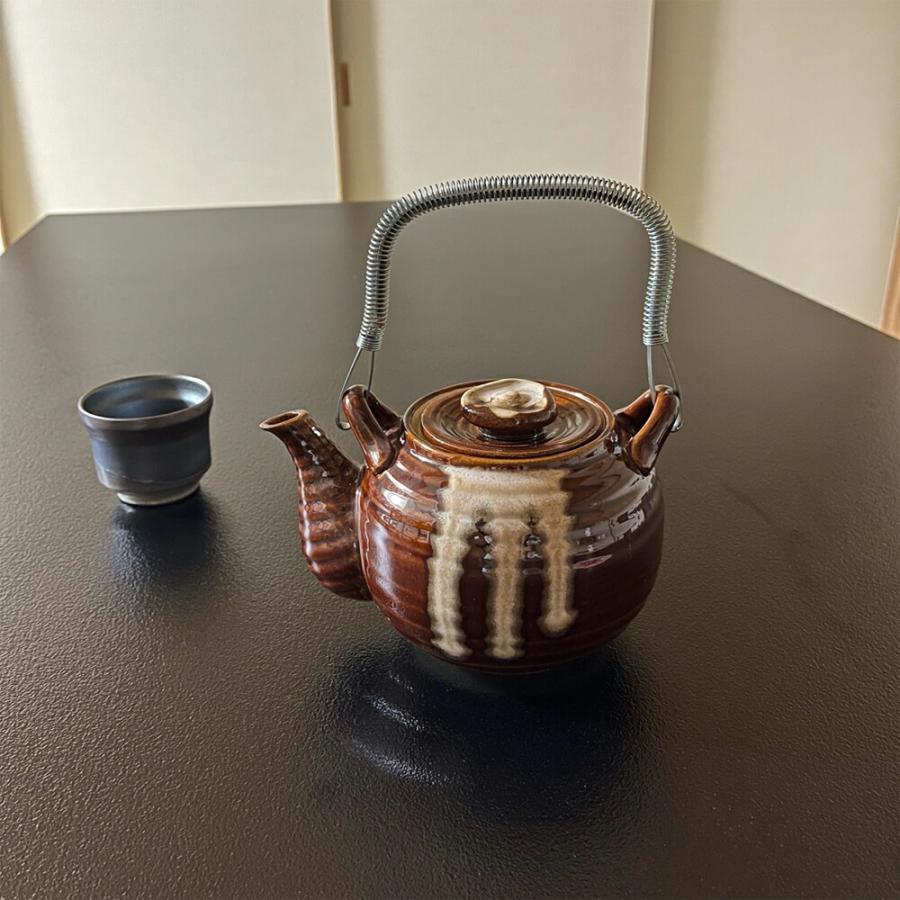 耐熱土瓶 茶色 6号 1200cc 美濃焼 日本製 健康土瓶 薬用土瓶 万能