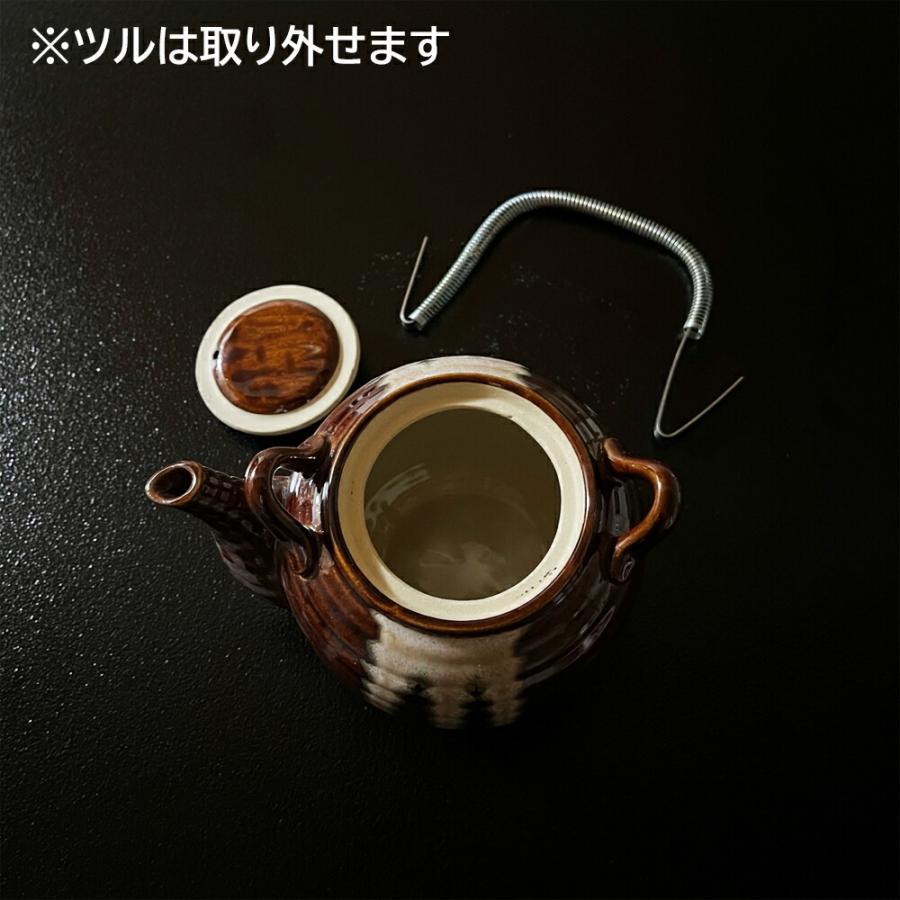 耐熱土瓶 茶色 6号 1200cc 美濃焼 日本製 健康土瓶 薬用土瓶 万能 