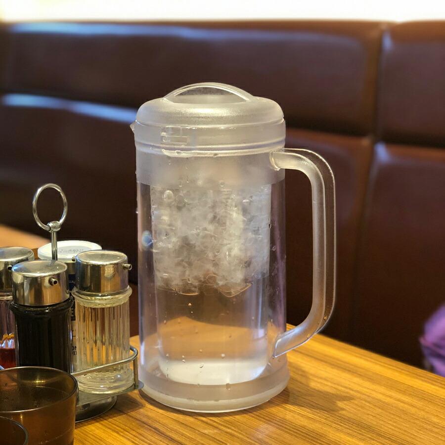 ダブルウォール ウォーターピッチャー 1.7L 日本製 高品質 二重構造 結露しにくい ノンウェットピッチャー クリアー ブラウン 業務用