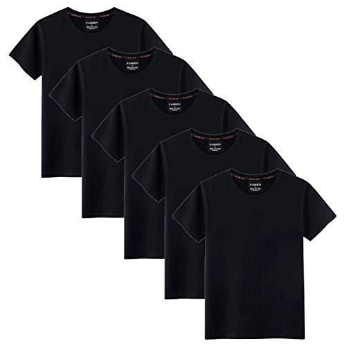 ５枚組 インナーシャツ メンズ 肌着 Tシャツ５枚組 セット 半袖 綿100 紳士肌着 下着 ドライ クルーネック アンダーウェア 黒 黒 いラインアップ