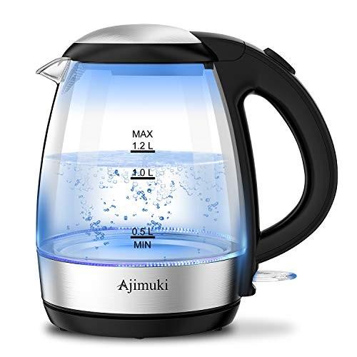 Ajimuki 電気ケトル ガラス 最新改良版 電気ポット 電気やかん 湯沸かしケトル 10w 急速沸かし 耐熱性 耐酸性 ホウケイ酸ガラ S 03 Shokoland 通販 Yahoo ショッピング