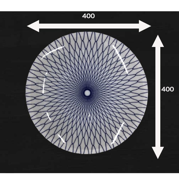 プラスチック丸皿D-40 網目ブルー 10枚入り 刺身皿 ふぐ ニシキ : 食品