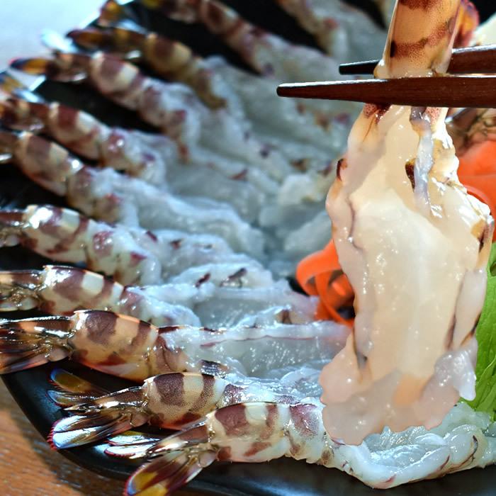 えび 車海老 しゃぶしゃぶ 海老しゃぶ［M］14枚入×5P 車エビ むき身 生 海鮮鍋 くるまえび 熊本県天草 匠の車えび［お歳暮 2023 ギフト 御歳暮］ 