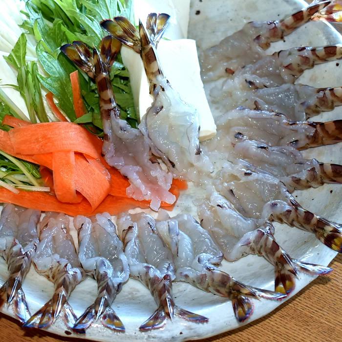 えび 車海老 しゃぶしゃぶ 海老しゃぶ［M］14枚入×5P 車エビ むき身 生 海鮮鍋 くるまえび 熊本県天草 匠の車えび［お歳暮 2023 ギフト 御歳暮］ 