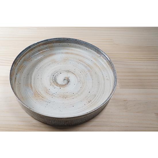 飛び鉋ドラ鉢 大皿 隆太窯 中里健太 陶器 和食器 唐津焼 プレゼント