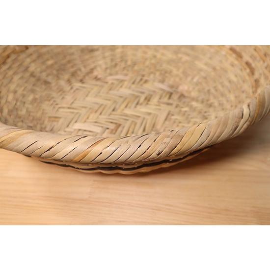 底編み足付き平ざる 那須の篠細工 篠竹細工 篠竹 鈴竹 すず竹 かご