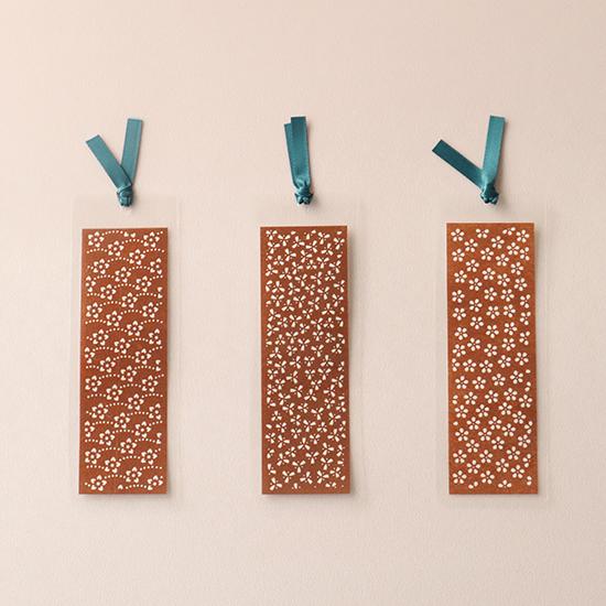 伊勢型紙 しおり セットA 今坂千秋 3枚 おしゃれ 紙 ブックマーカー 栞