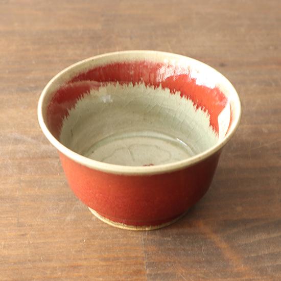 温泉津焼 椿窯 楕円皿 大 スープカップ セット 赤 民藝 食器 プレート