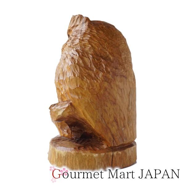 木彫シマフクロウ「コタンコロカムイ」槐(えんじゅ) ※現品のみ 置き物