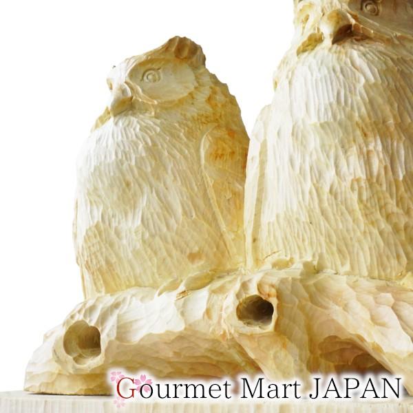 シマフクロウ フクロウ 木彫り 北海道 古い 木彫り 作家物 在銘 川上哲