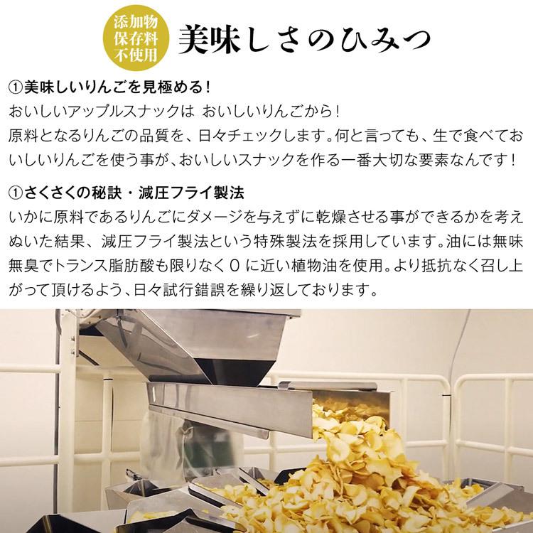 りんごチップス アップルスナック 3種 6袋 青森県産 添加物・保存料不