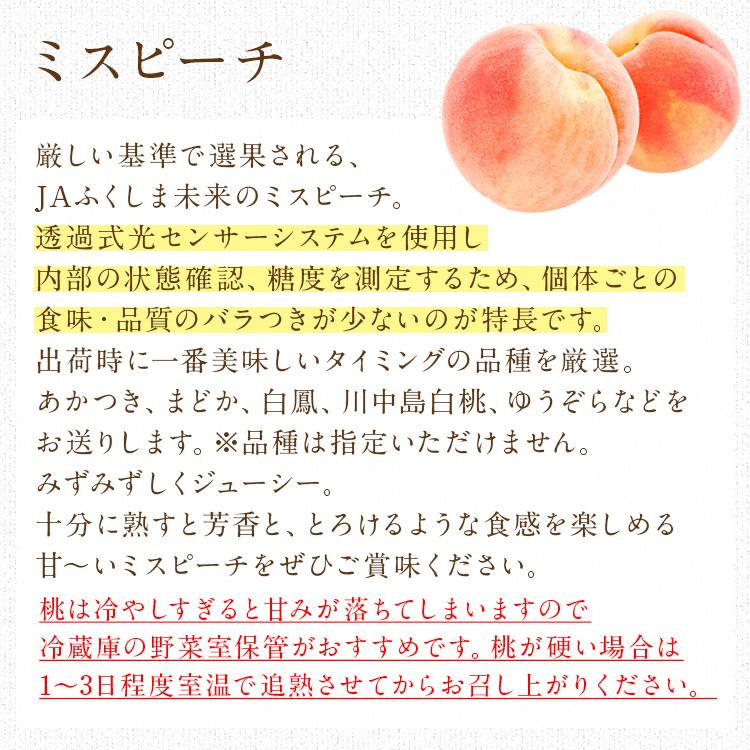 桃 福島県産 ミスピーチ 品種厳選 2箱 約2.8kg 10〜14玉 (1箱 約1.4kg