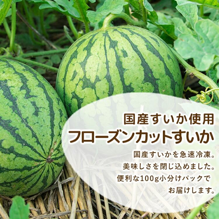冷凍 すいか 1kg 国産 100g×10袋 スイカ 西瓜 カットフルーツ 冷凍