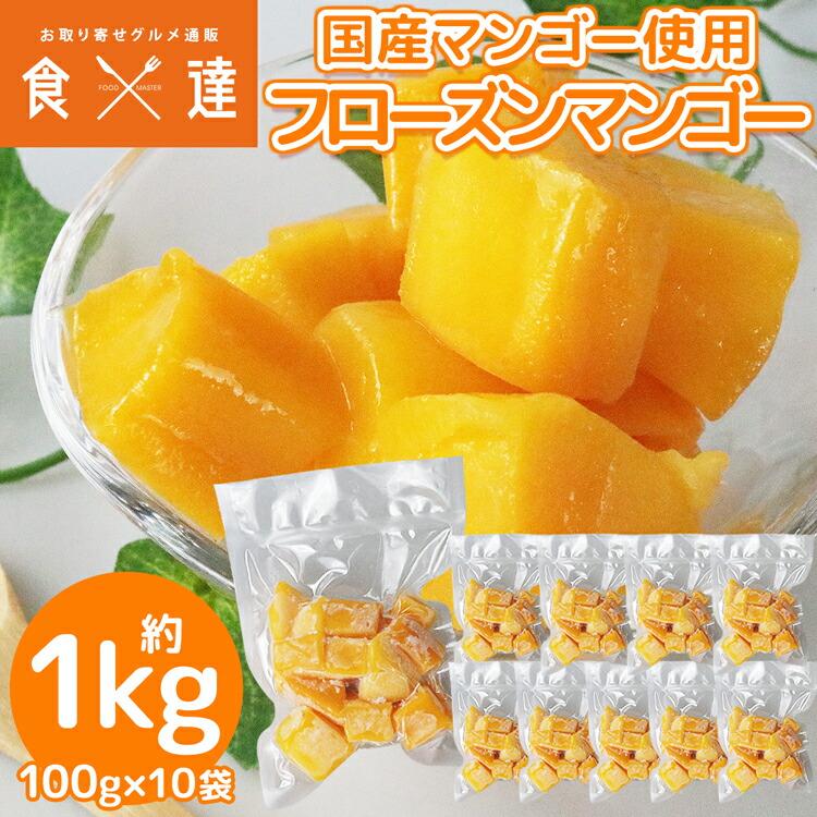 冷凍 マンゴー 1kg 国産 100g×10袋 ダイス カットフルーツ 冷凍