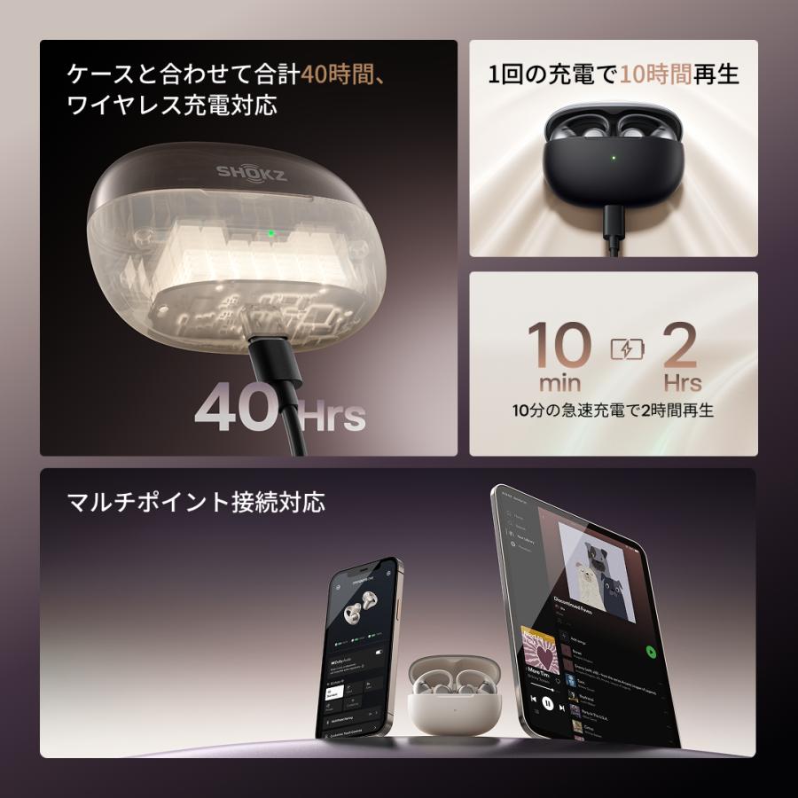 Shokz（ショックス） 公式 Shokz OpenDots ONE 完全ワイヤレスイヤホン