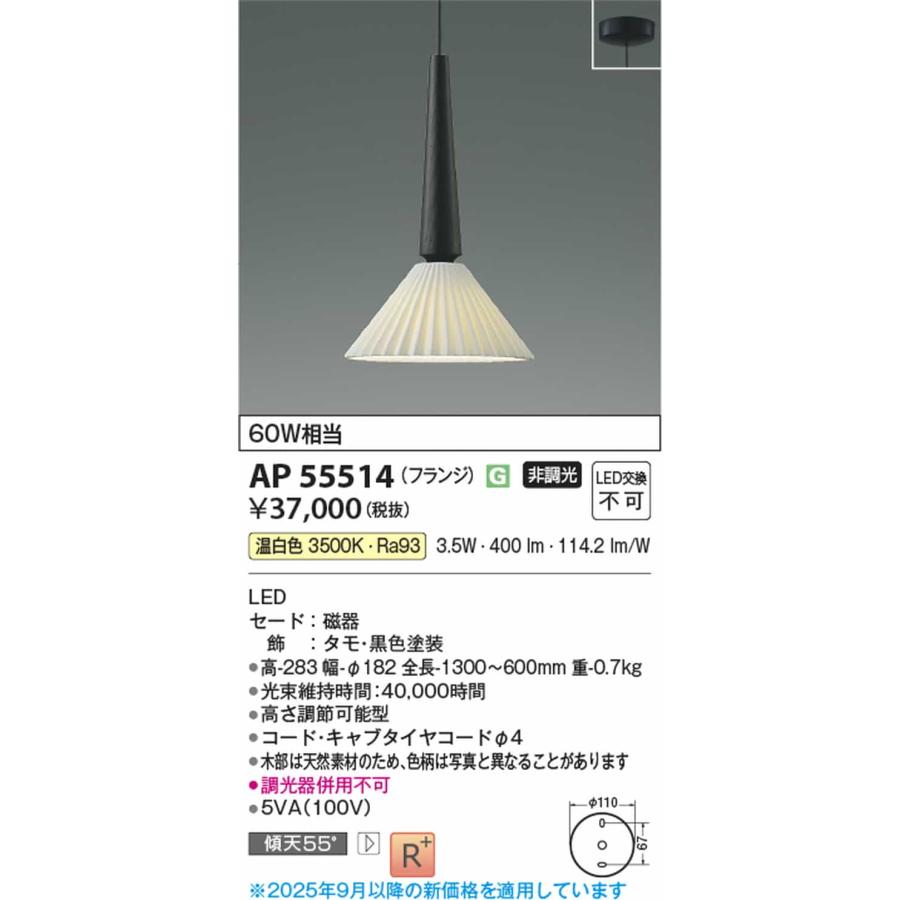 AP55514 コイズミ照明 ペンダントライト 白熱灯器具60W相当 温白色_1