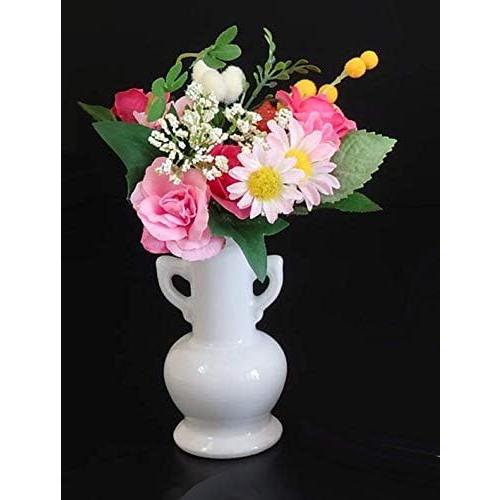 【花蓮】国産陶器仏具 天空 5点 タイマー式LED組合せ ◇光が揺らぐ LEDろうそく LED線香 仏花・3A天然水晶つぶ付き ◇10分自動消灯(白無地) |  | 04