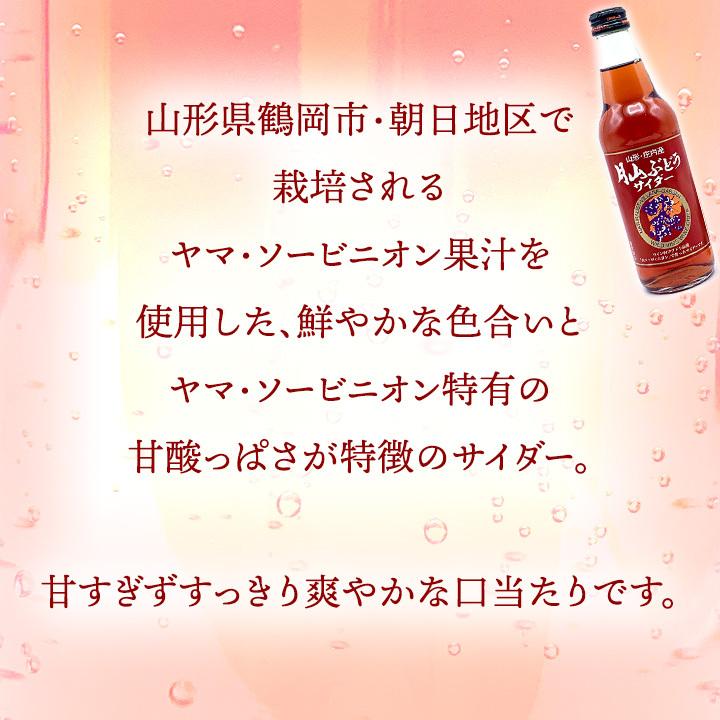 山形・庄内産 月山ぶどうサイダー【340ml】山形 庄内 鶴岡 土産