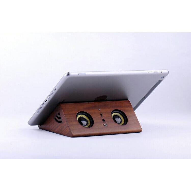 陶器スピーカー ハンドメイド スマホスタンド リフレクター 茶