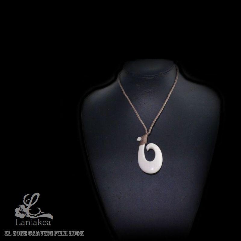 ハワイアンジュエリー ボーンカービング フィッシュフック