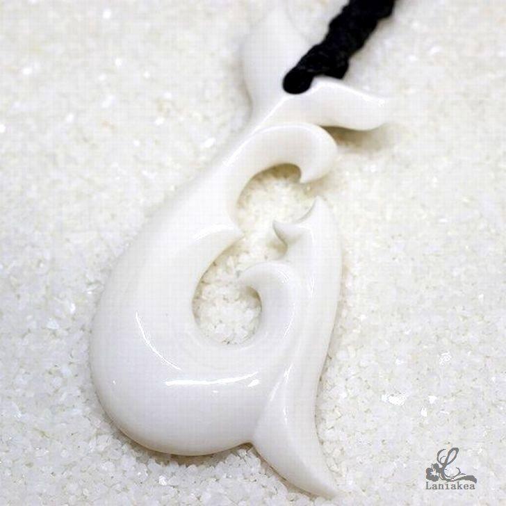 ハワイアンジュエリー ボーンカービング フィッシュフック Laniakea