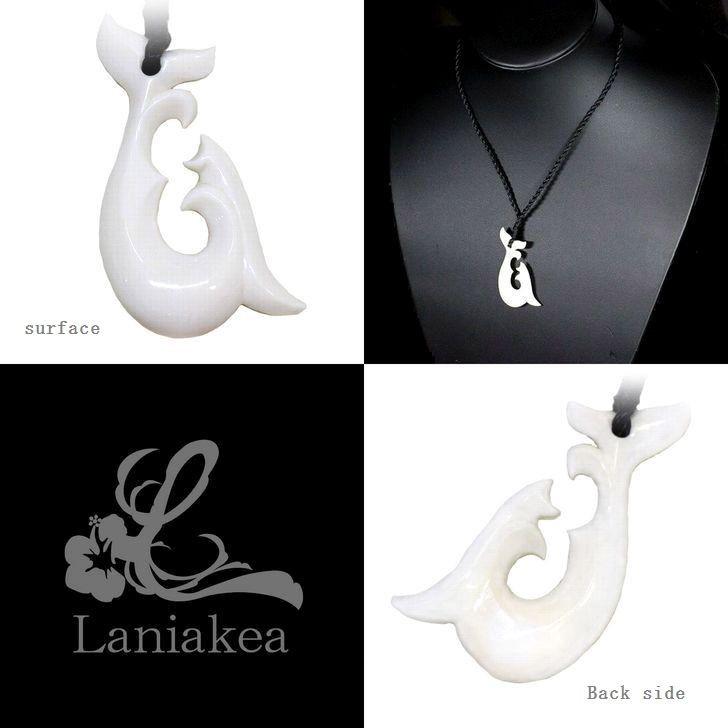 ハワイアンジュエリー ボーンカービング フィッシュフック Laniakea