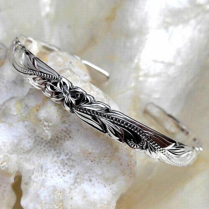 ハワイアンジュエリー☆カットアウト6mmオープンバングル ハワイアンジュエリー バングル 6mm幅 カットアウト オープン