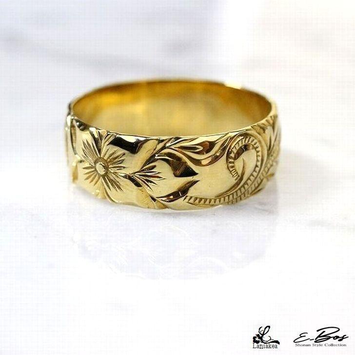 ハワイアンジュエリー リング Laniakea K18 18金 手彫り 指輪 7mm幅 豪華 マリッジリング 結婚指輪 ゴールド リング メンズ  レディース lfp023 :lfp023:Shonan Style Collection E-BOS - 通販 - Yahoo!ショッピング