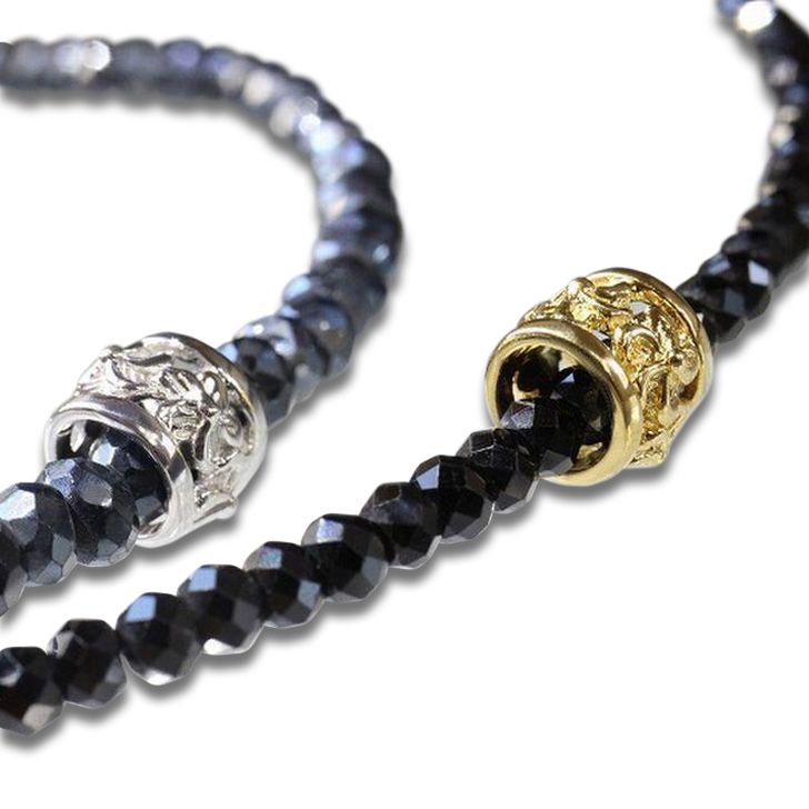 ハワイアンジュエリー ブラックスピネル ネックレス Laniakea K10 K18